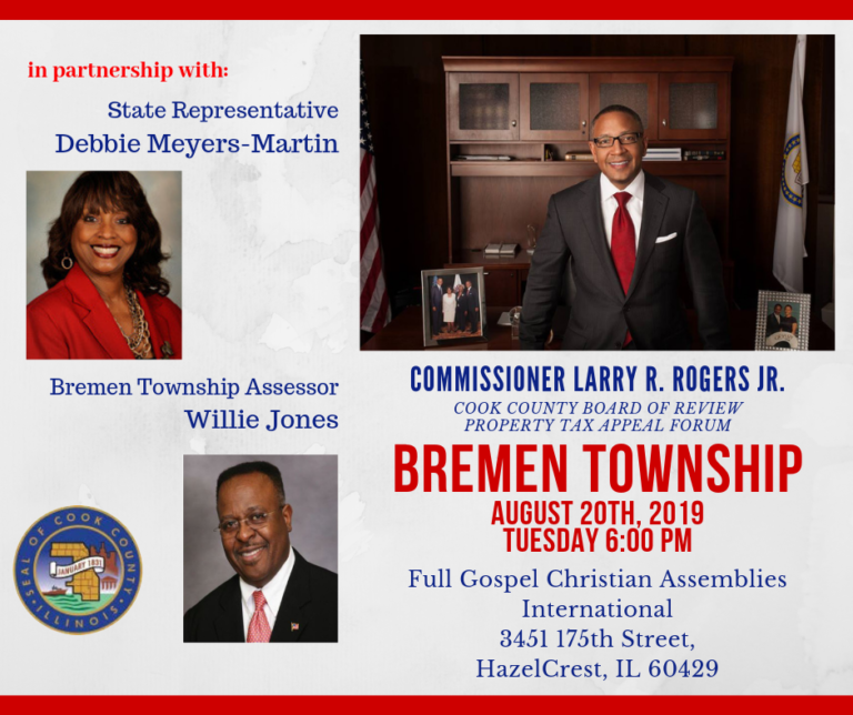 Commissioner Larry Rogers Jr. Cook county Board of Review Property Tax