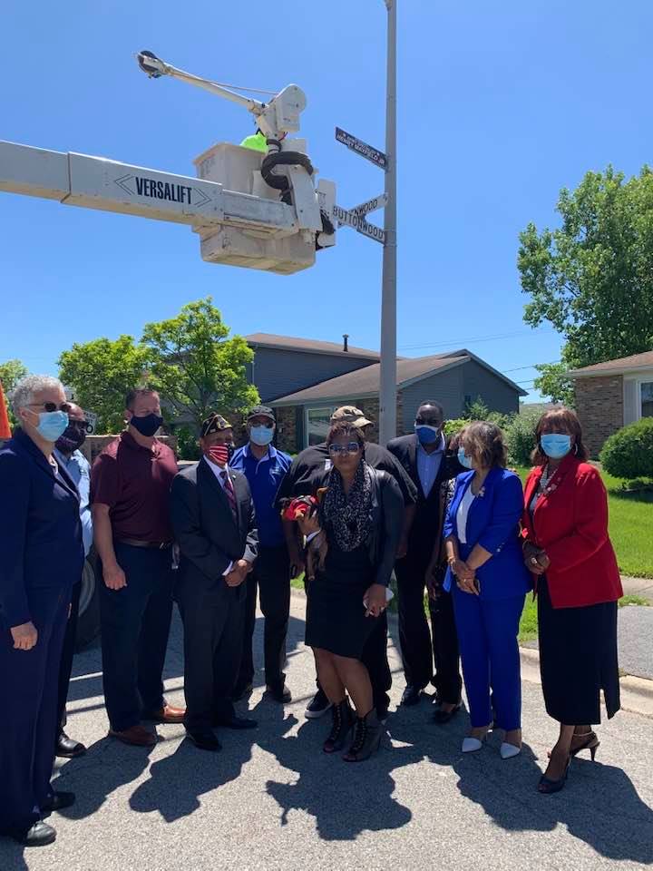 Renaming of Hazel Crest Street, Buttonwood to Army Specialist Henry Mayfield Jr Way.