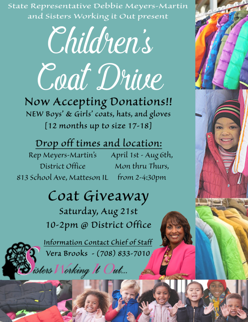 Children's Coat Drive State Representative Debbie MeyersMartin